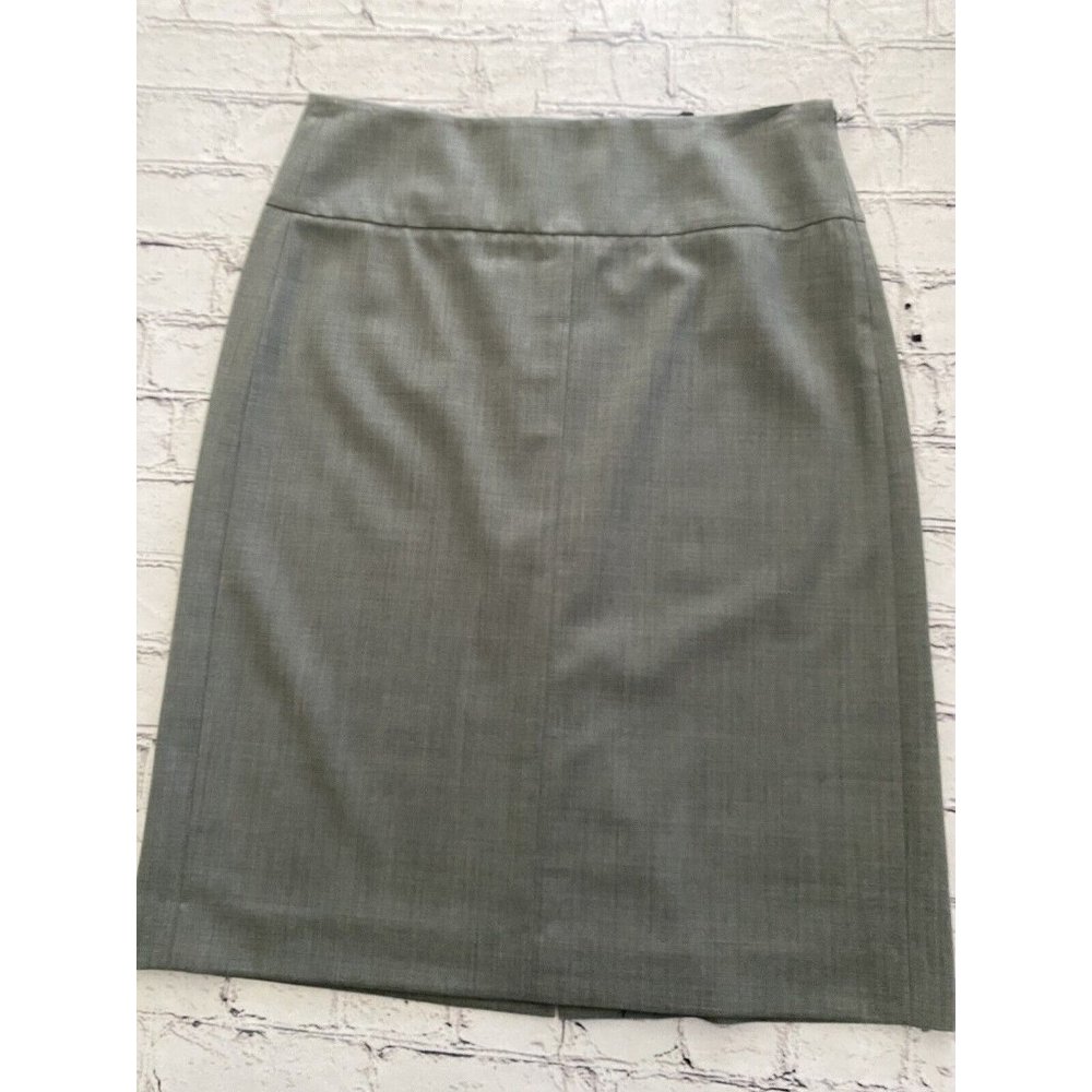 Theory Gray Stretch Wool Spandex Pencil Skirt‎ Size 6 Joanie Style Career EUC - Picture 13 of 16